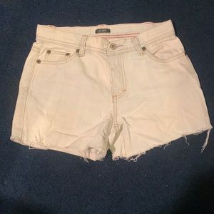 J. crew Woman’s Bleached White Cut Off Mom Jean Shorts